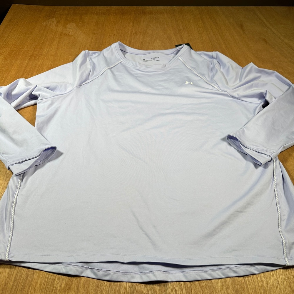 Under Armour ColdGear Top Womens 3X Light Purple Base Layer Long Sleeve 1369498